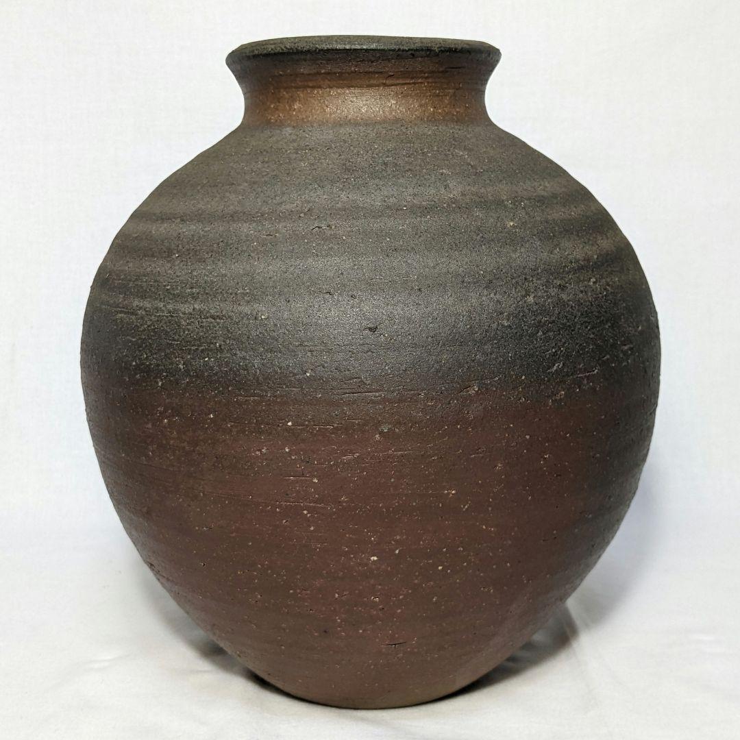 兼田志女子 備前焼 壷 共箱 壺 花器 フラワーベース 花瓶 華道具 置物