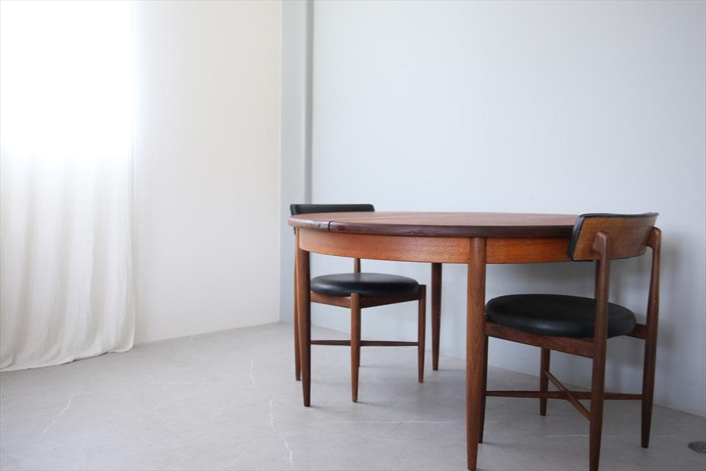 英国アンティークGPLANジープラン伸張式ラウンドダイニングテーブル87-134