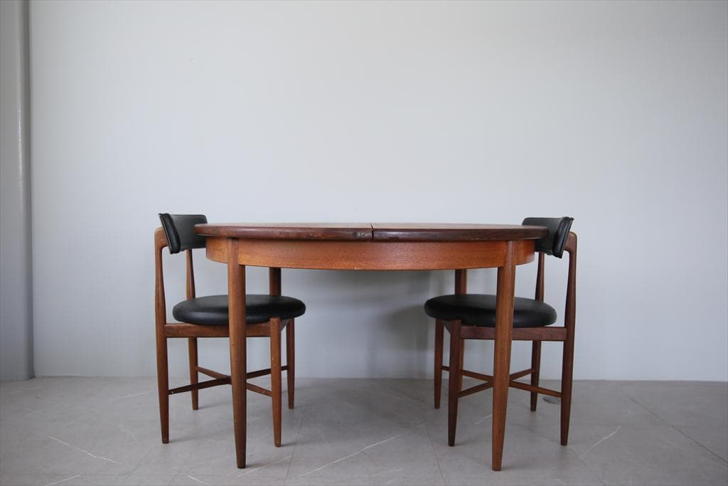 英国アンティークGPLANジープラン伸張式ラウンドダイニングテーブル87-134