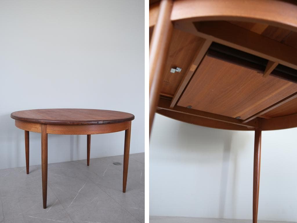 英国アンティークGPLANジープラン伸張式ラウンドダイニングテーブル87-134