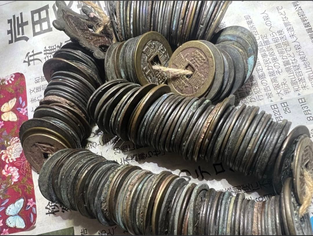 中国古銭 古銭まとめ 清朝銭　約1500g★古銭・穴銭 雍正 康熙福 乾隆・嘉慶