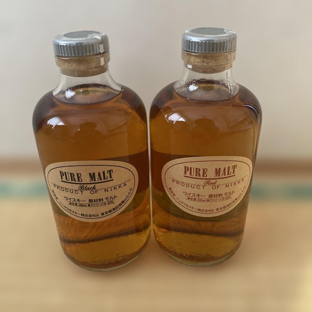 ピュアモルト　レッド・ブラック　２本セット　宮城峡　余市　蒸留所限定