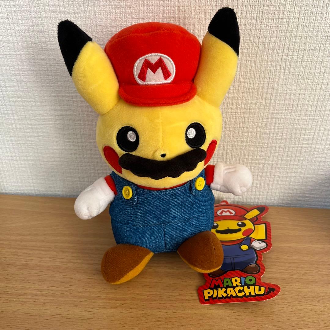 マリオピカチュウ ぬいぐるみ　マリオ　ポケモン