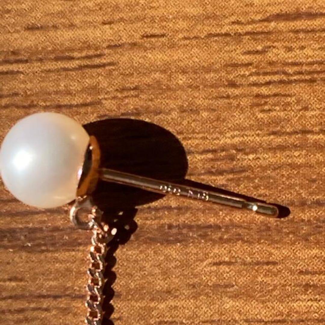 【新品未使用】ete ピンクゴールド K18 パールピアス　レイヤードリング