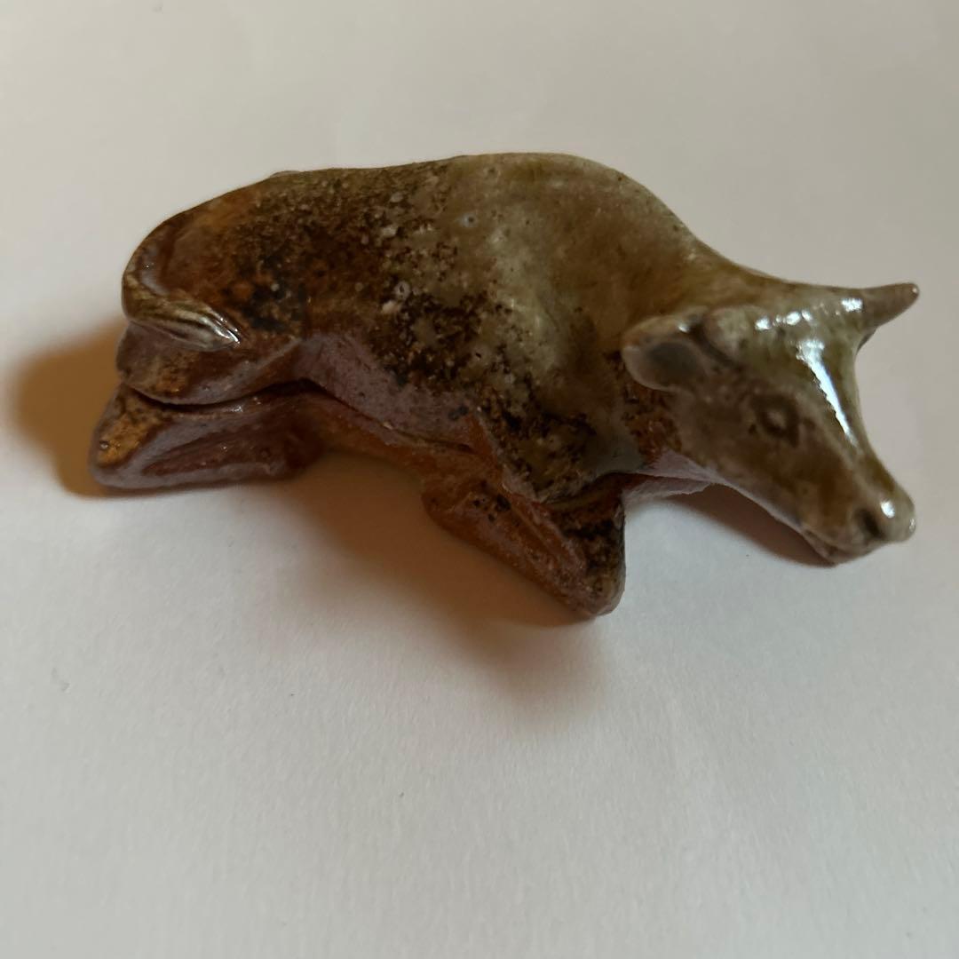 香合　信楽　牛