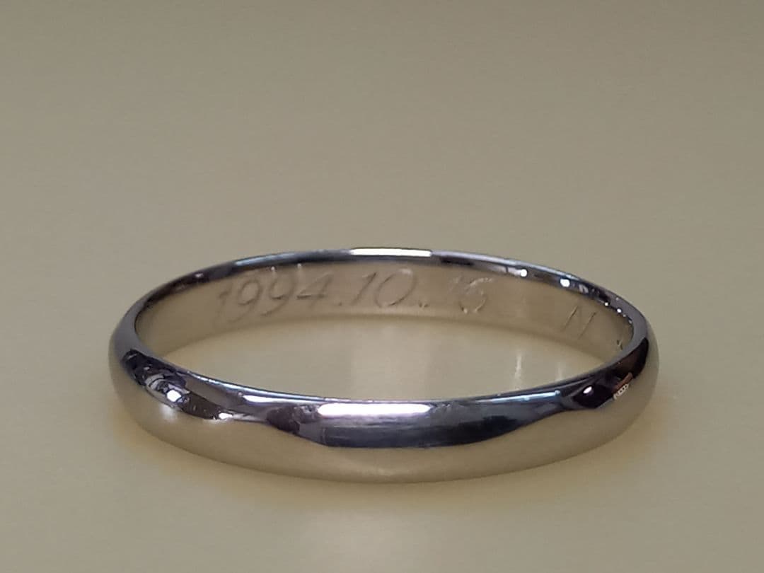 指輪　Pt900　プラチナ　甲丸　リング