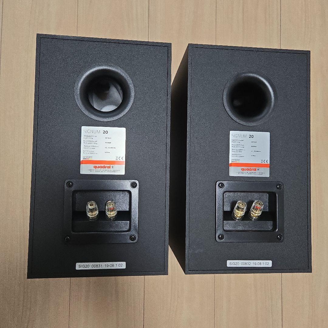 QUADRAL　SIGNUM20BKペア　スピーカー