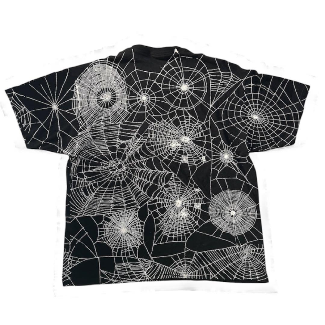 k*n様 80s~90s スパイダーウェブ 総柄Tシャツ Leeタグ XL パス