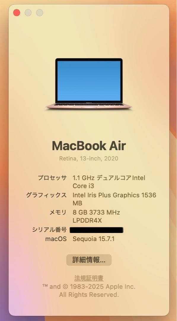 【即日発送】Macbookair 2020 ローズゴールド