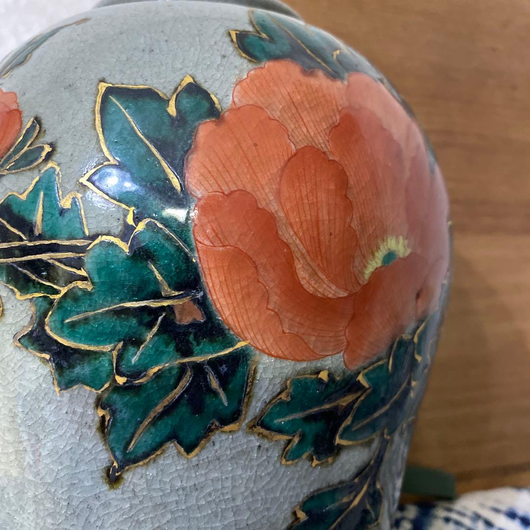 真葛香山　牡丹花瓶