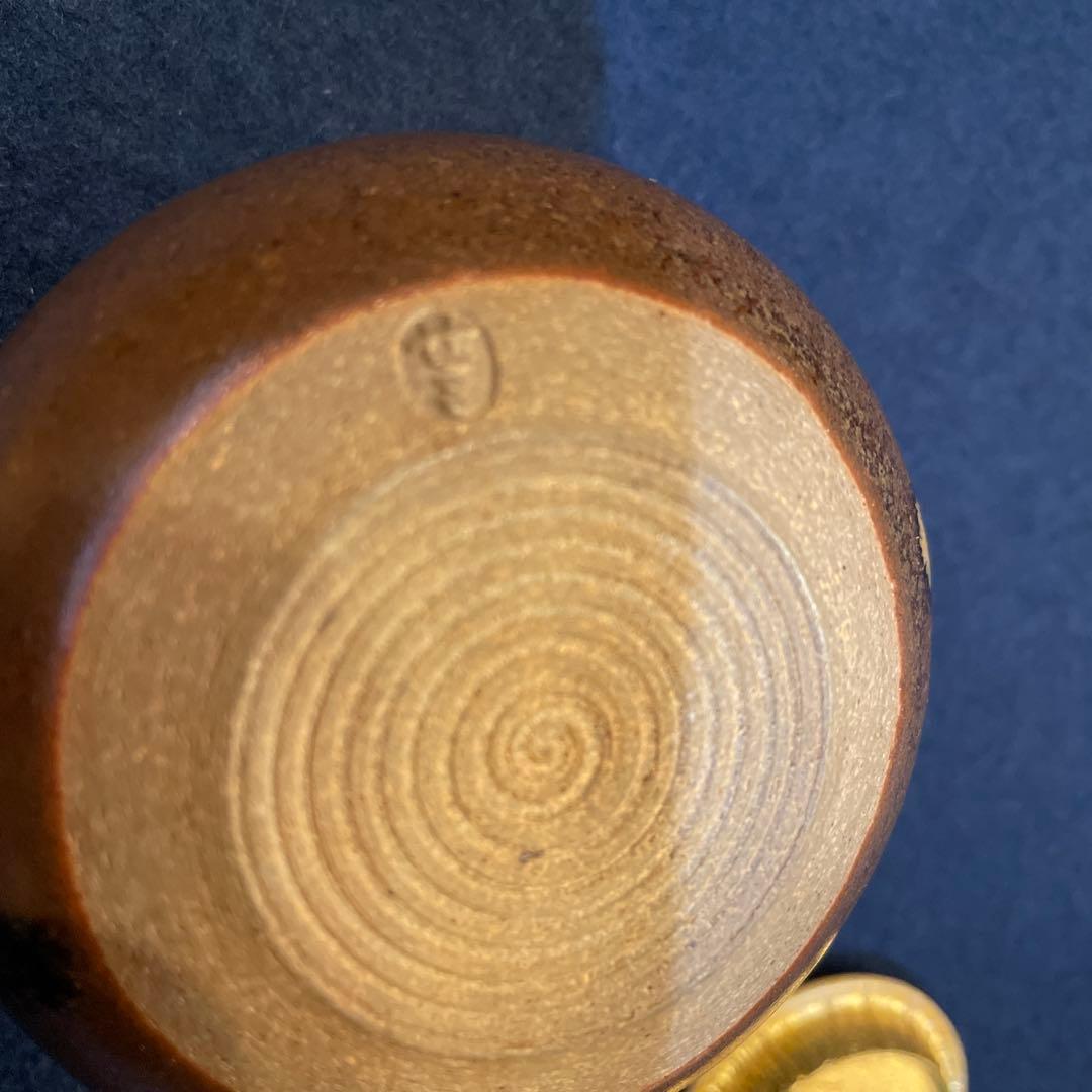 「遠州七窯」の一つでもある『膳所焼』で『陽炎園(窯)』の【大海茶入】共箱　茶道具