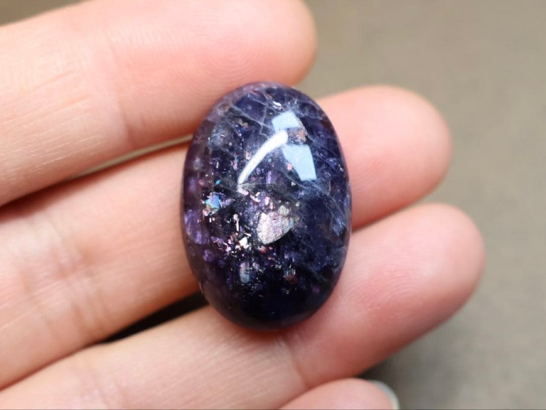 アイオライト　マクラメ　ネックレス