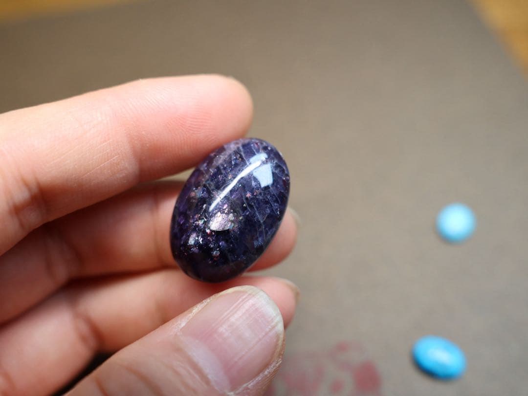 アイオライト　マクラメ　ネックレス