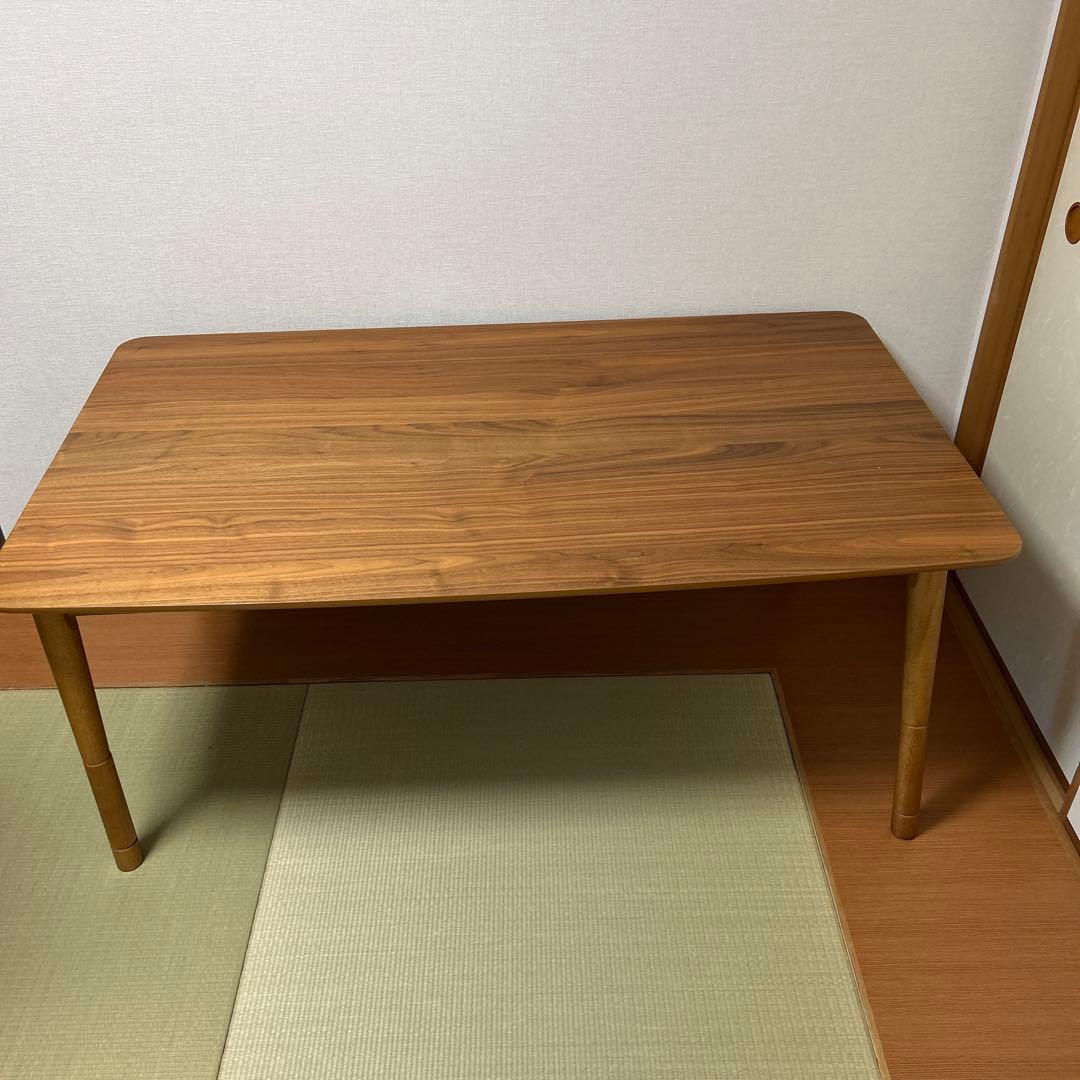 4段階で高さが変えられる 高さ調整こたつテーブル 長方形(80×135cm)