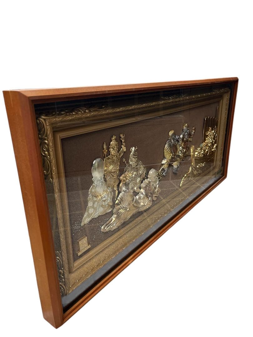 七福神 立体額装 黄金宝船 フレームアート 開運 招福 縁起物 インテリア