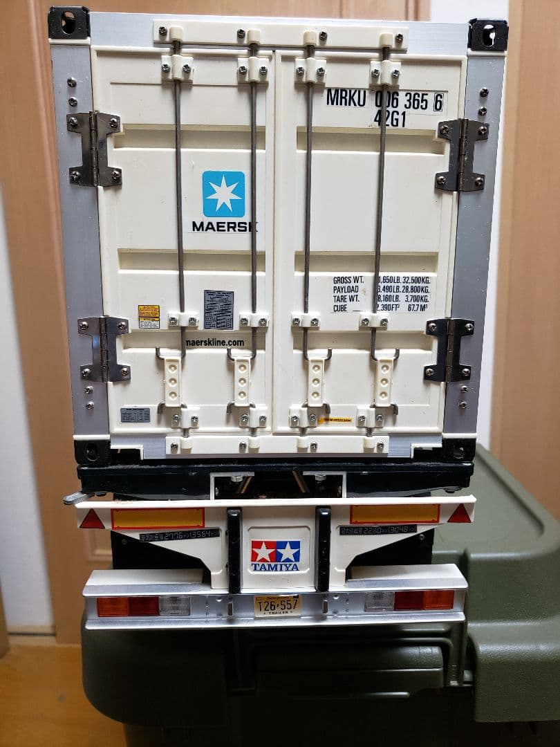美品　タミヤ1／14 MAERSK コンテナトレーラー ラジコン　海コン