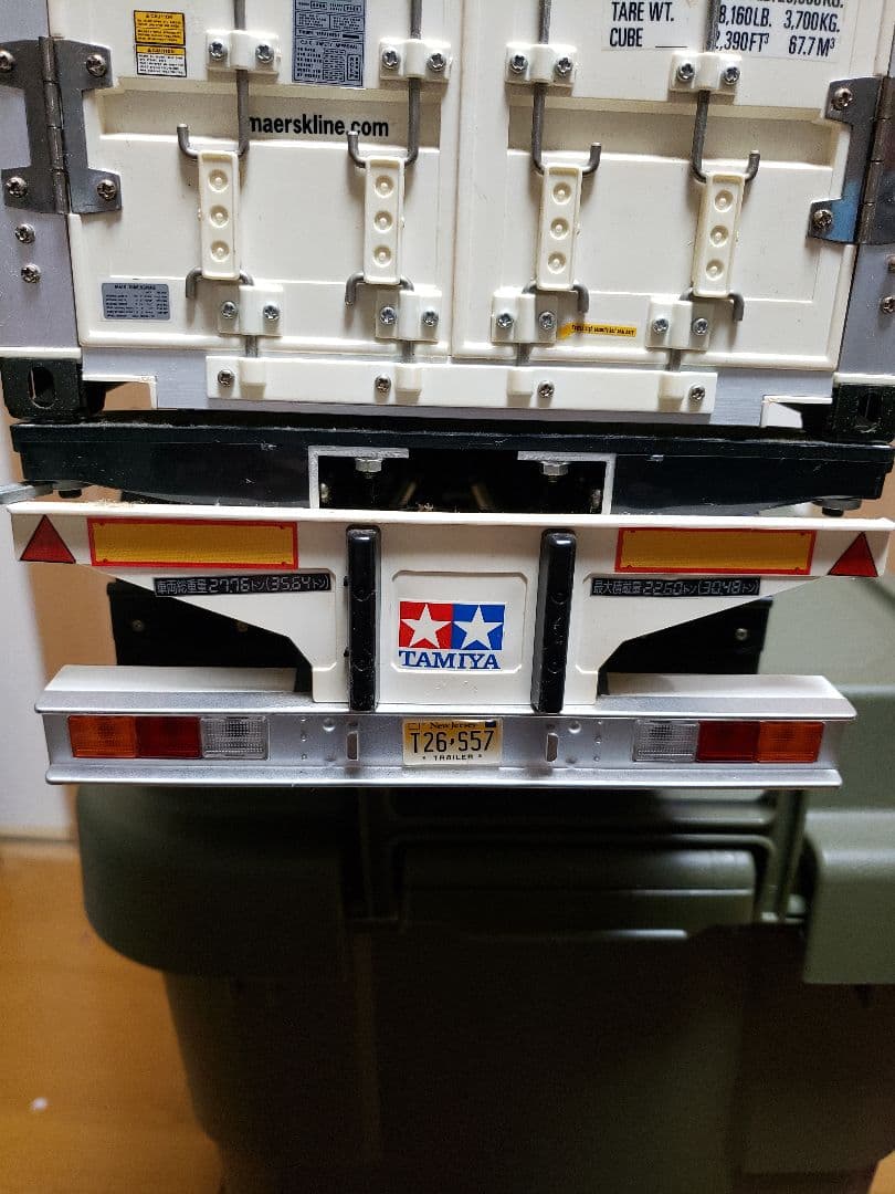 美品　タミヤ1／14 MAERSK コンテナトレーラー ラジコン　海コン