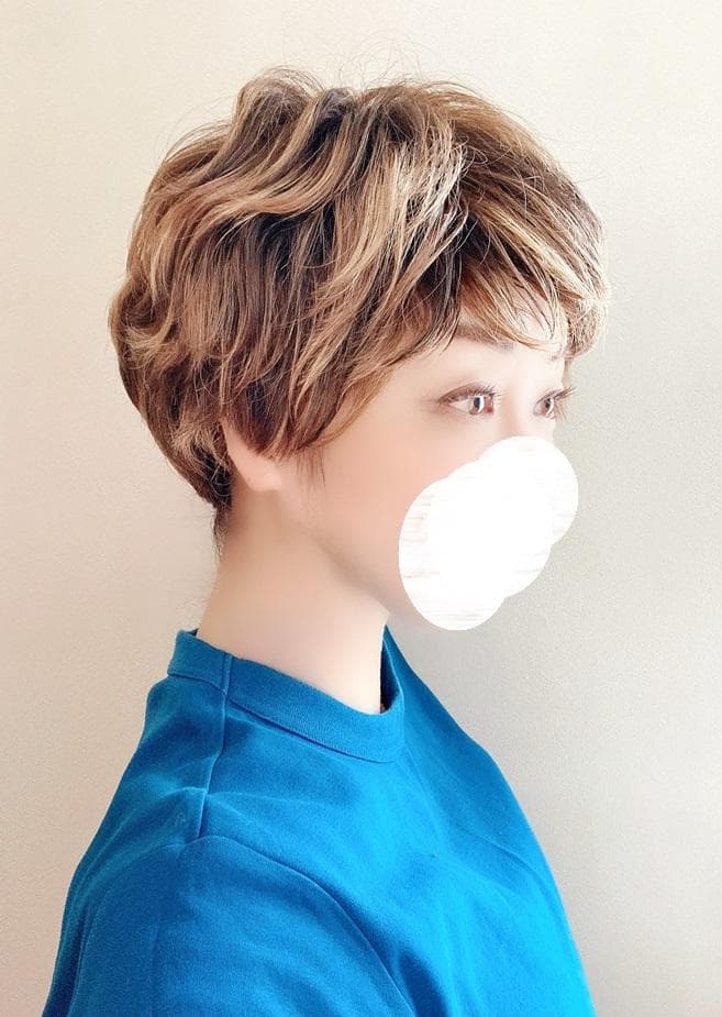 パープルプル　フォンテーヌ　VALAN　人毛MIX　グラデーションショート