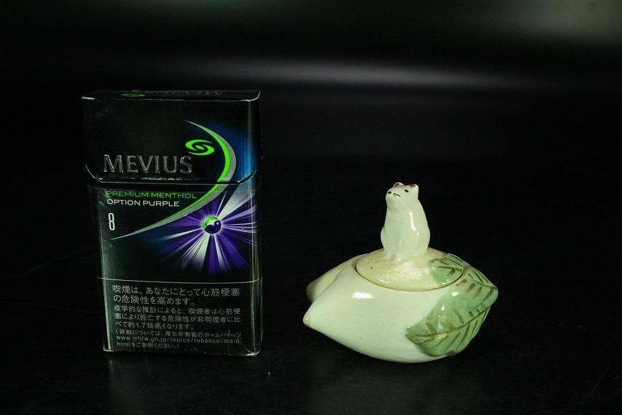 茶道具 楽入作 大根鼠 香合 共箱 未使用(K-LC857)