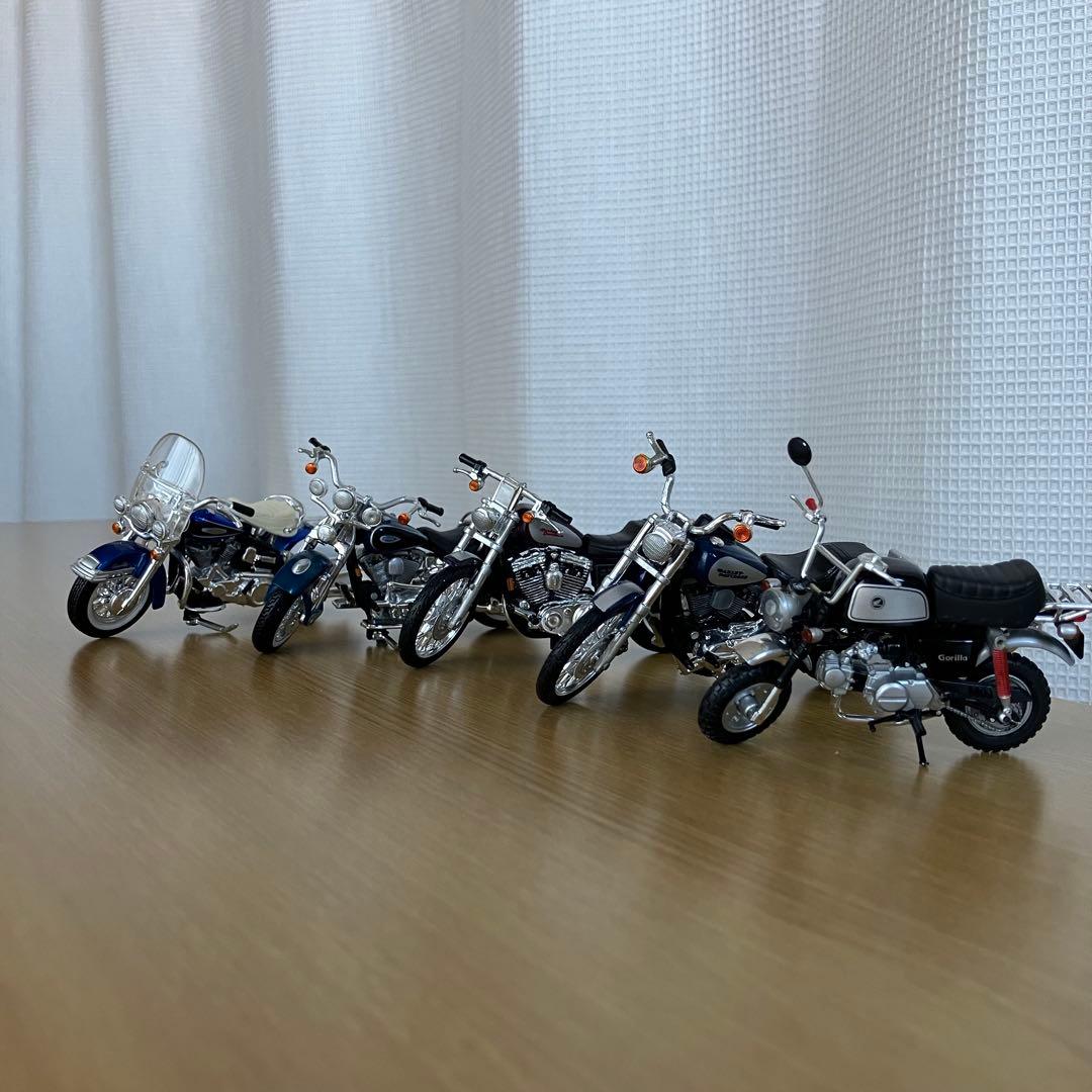 MAISTO ハーレーダビッドソン等　ミニバイク模型　フィギュア　５台セット