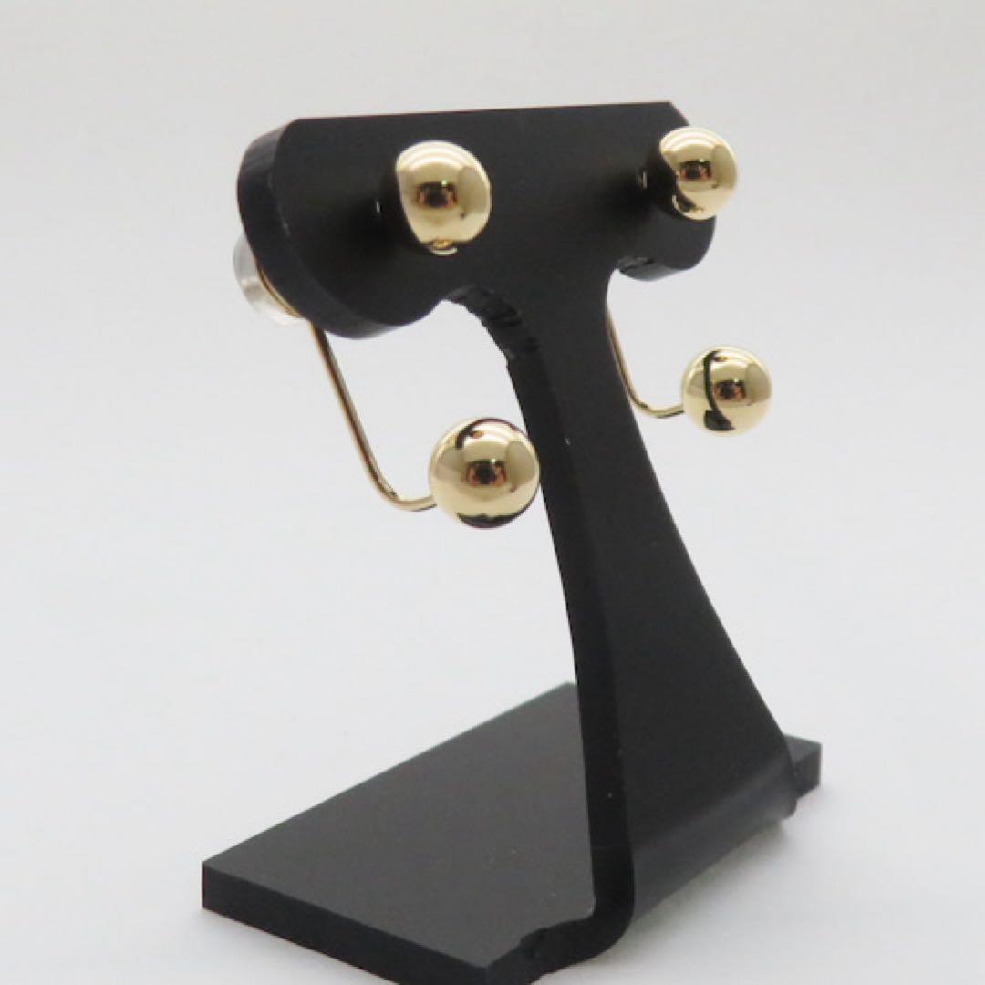 k*o様 新品　K18YG 丸玉デザイン ピアス＆キャッチセット　プレゼントにも