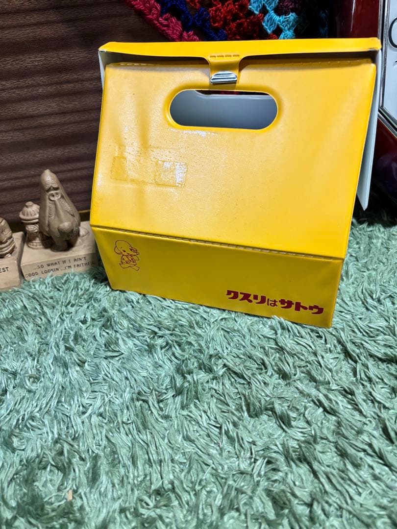 クスリはサトウ　さとちゃん　像　昭和レトロ　薬ボックス収納ケース　当時物