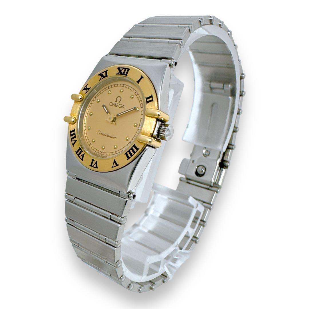 オメガ OMEGA コンステレーション ミニ K18 コンビ レディース 腕時計