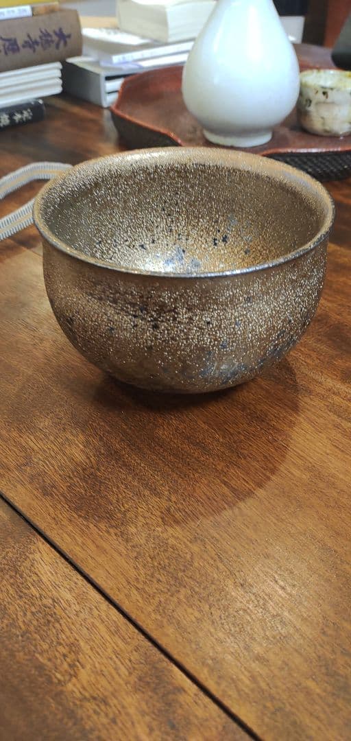 水野守山　砂金曜変天目　茶碗　天皇陛下御買上作家　茶道具　美濃