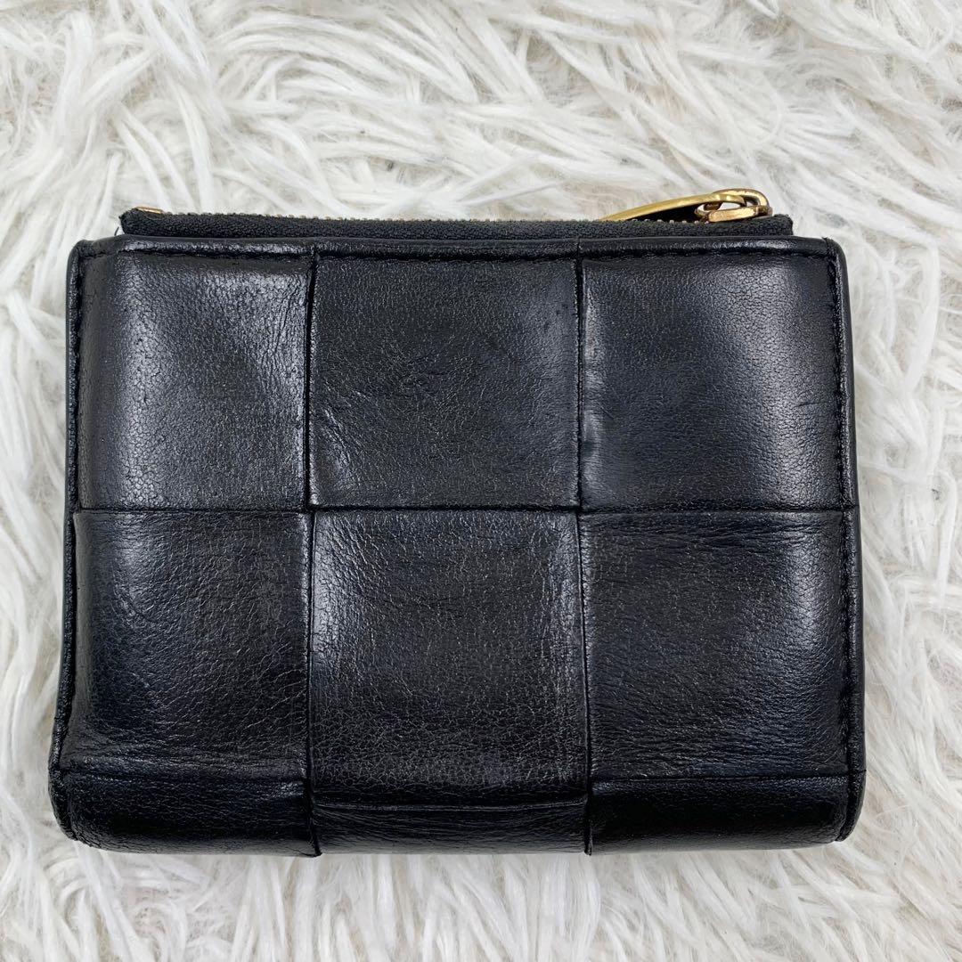 【✨美品✨】ボッテガヴェネタ カセット 二つ折り財布 ブラック RFID
