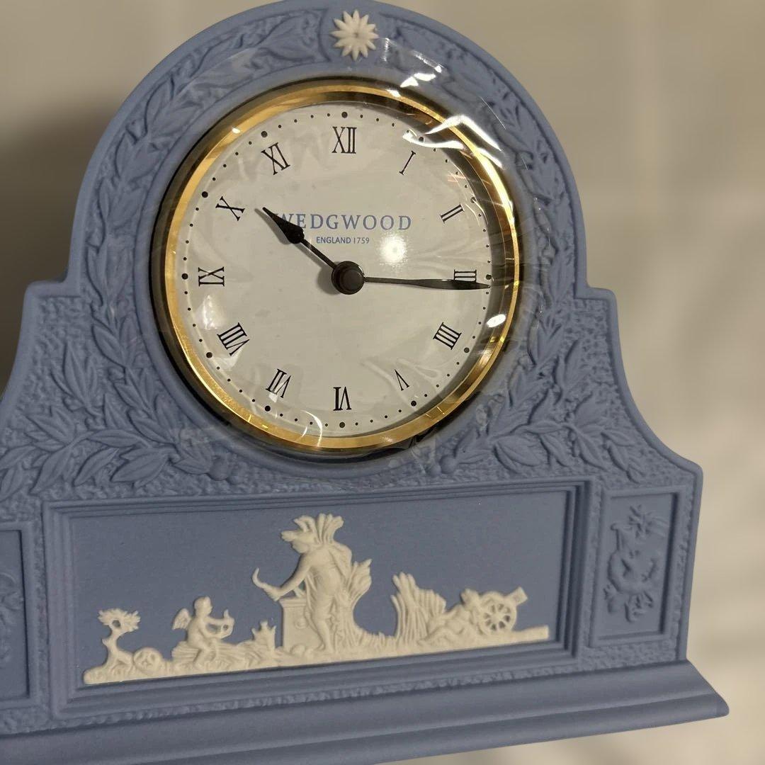 [新品未使用]  ジャスパー　ペールブルー マントルクロック