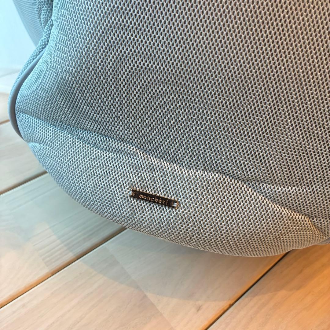 未使用　モンシェリ　メッシュキャリーリュック　グレー　軽量メッシュ巾着リュック