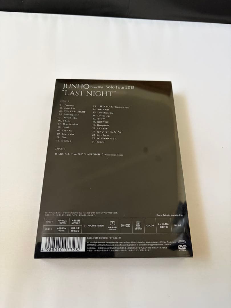 ミュージック JUNHO LAST NIGHT 2015 Solo Tour DVD 2PM
