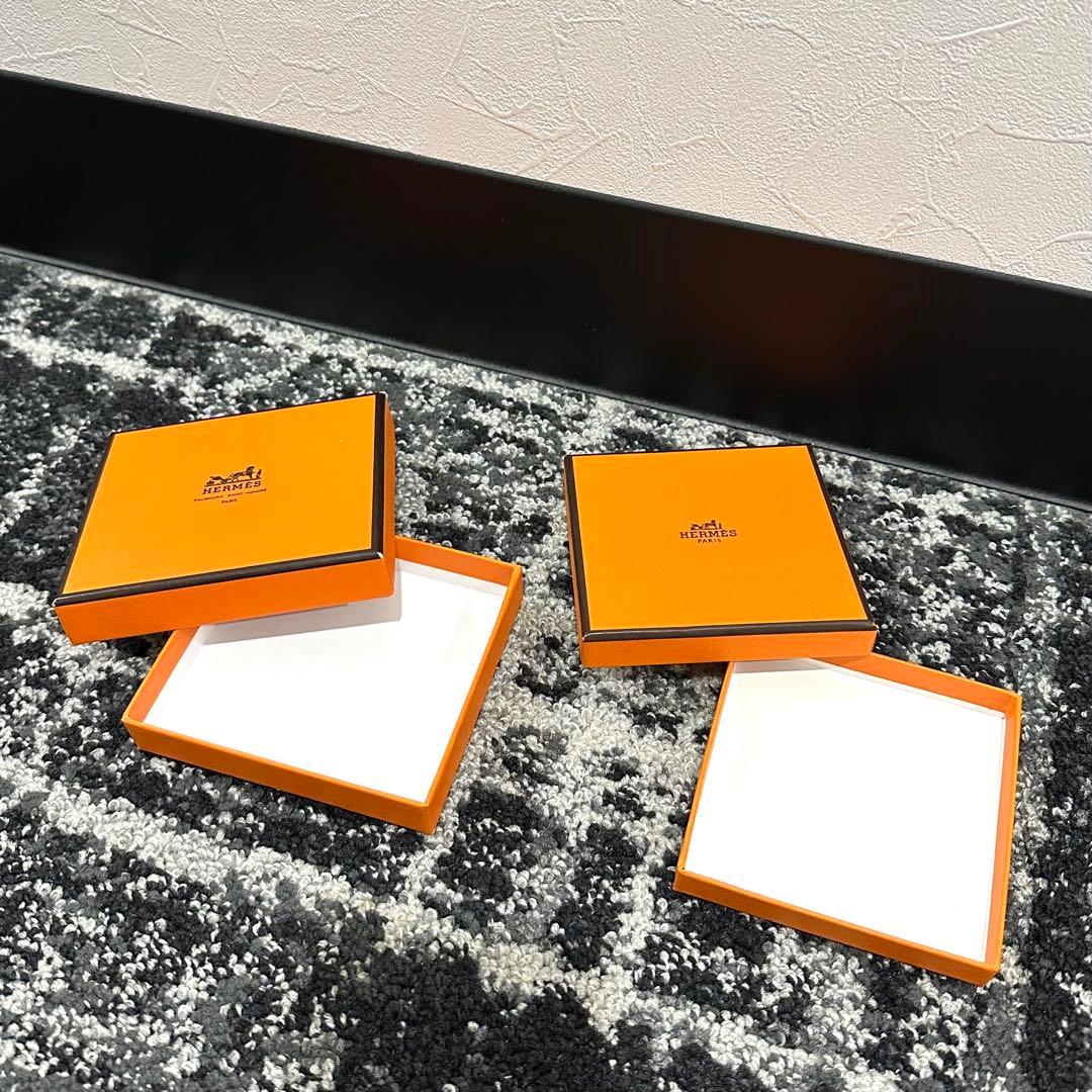 ㊱HERMES　エルメス　オレンジ　空箱　小物・アクセサリー入れ　8個セット