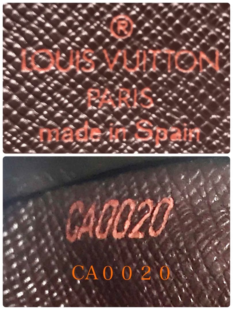 ルイヴィトン　ダミエコンパクトジップ　二つ折りラウンドファスナー　ブラウン