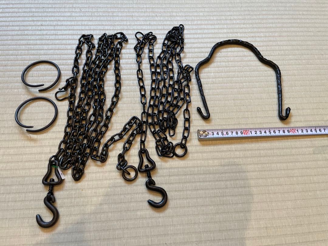 茶道　釣釜　鎖