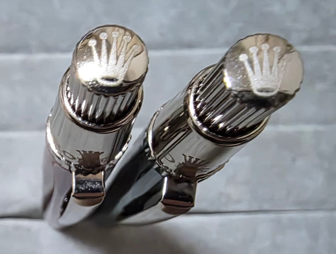 ロレックス　ボールペン2本・カフスセット　グリーン・レッド　新品