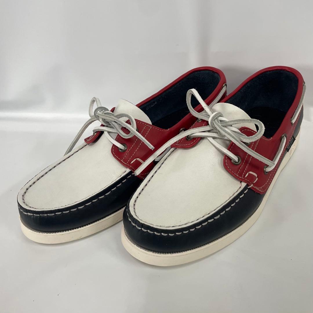 パラブーツ 0504 デッキシューズ トリコロール　レザー
