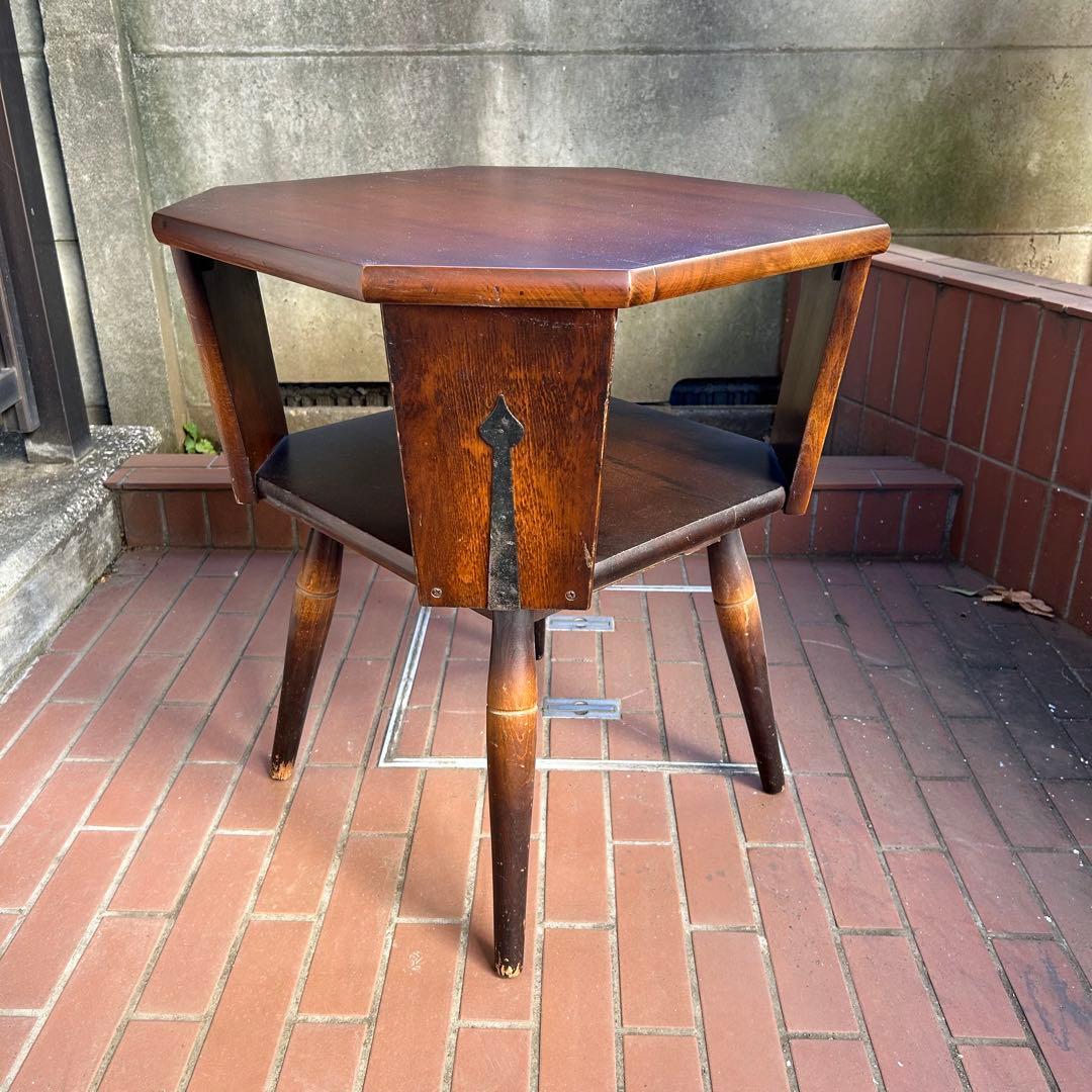 飛騨産業 キツツキマーク octagon table カフェテーブル