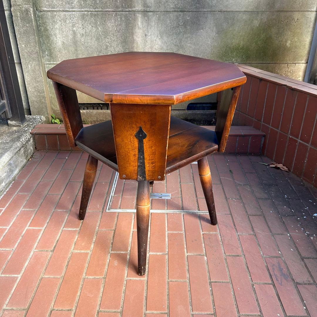 飛騨産業 キツツキマーク octagon table カフェテーブル