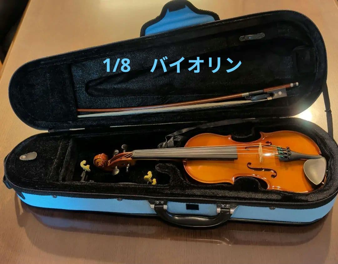 カルロジョルダーノ 1/8バイオリン本体・水色ケース付き