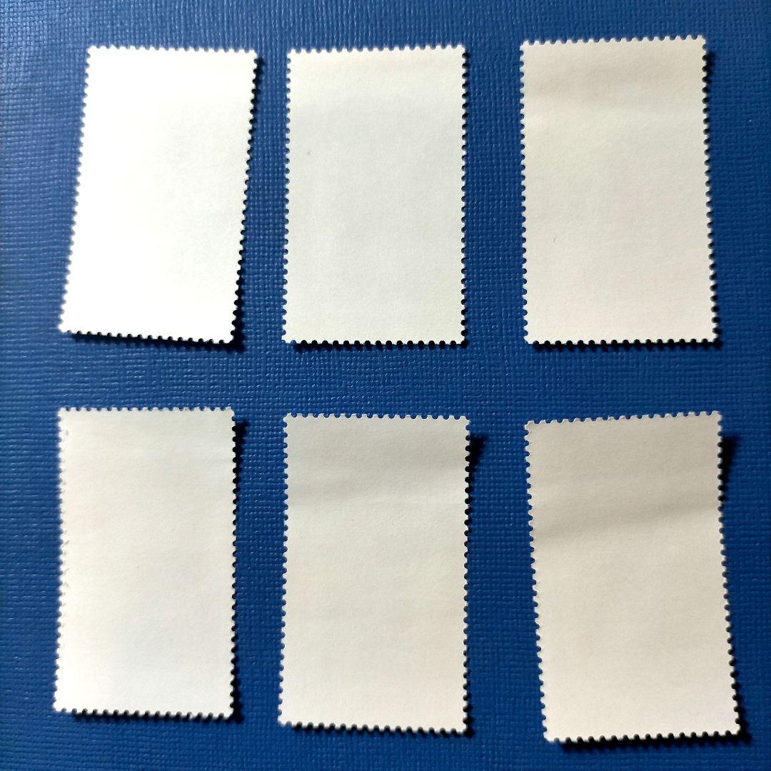 3004 外国切手 中国絵画切手 2002年 八大山人山水画 6種完