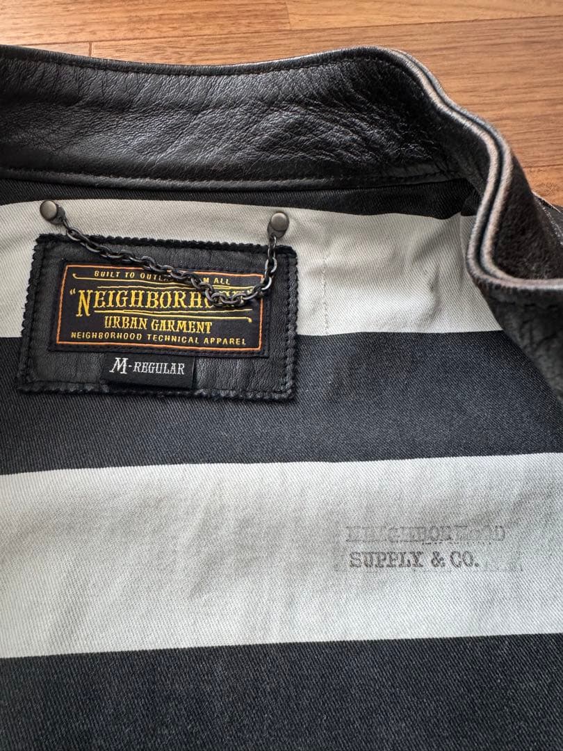 NEIGHBORHOOD 121CCNH-JKM01 W.D レザー 牛革　M