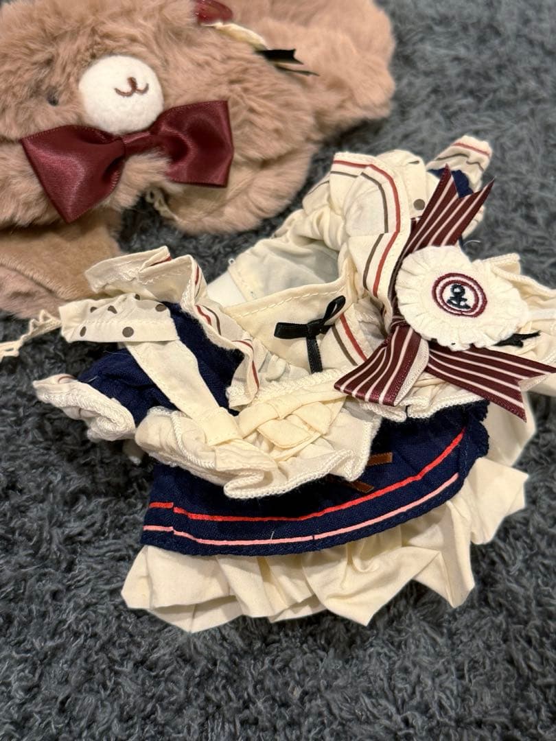 20cm完売レア限定セーラー風熊ちゃんメイド着せ替えぬいぐるみ服セット♪