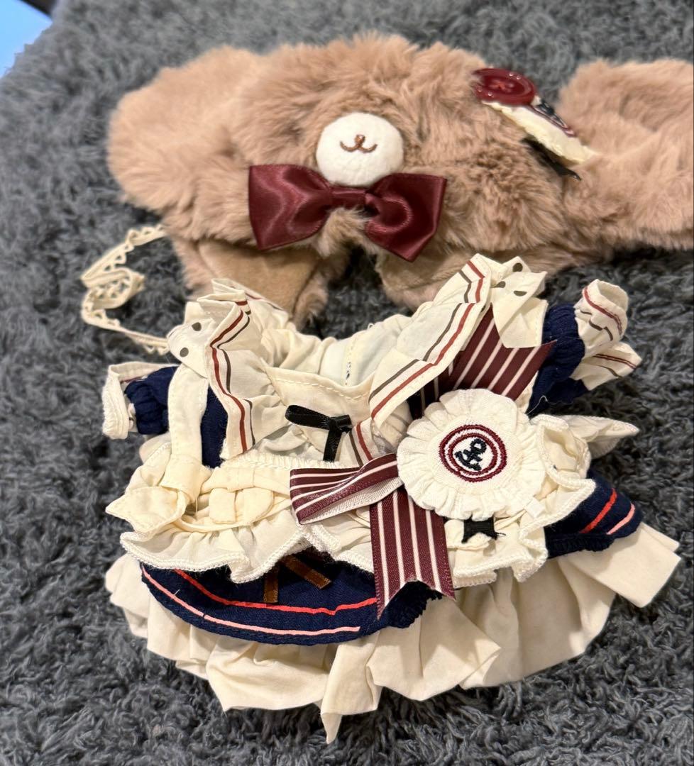 20cm完売レア限定セーラー風熊ちゃんメイド着せ替えぬいぐるみ服セット♪