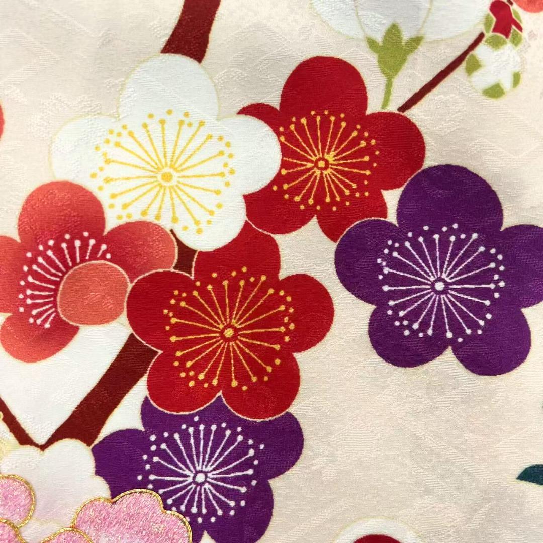 【美品】振袖セット 成人式 正絹 古典柄 振袖 ベージュ 172 ●