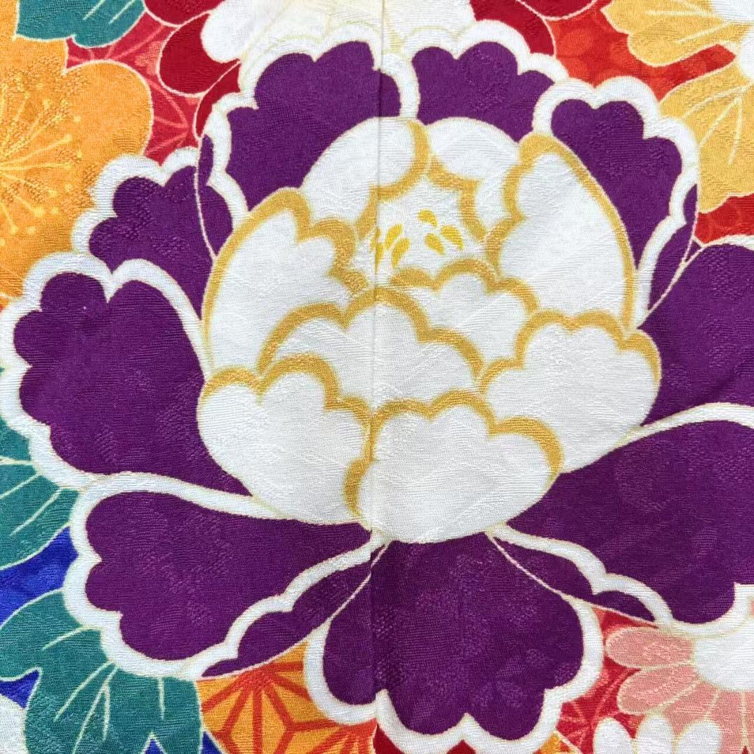 【美品】振袖セット 成人式 正絹 古典柄 振袖 ベージュ 172 ●