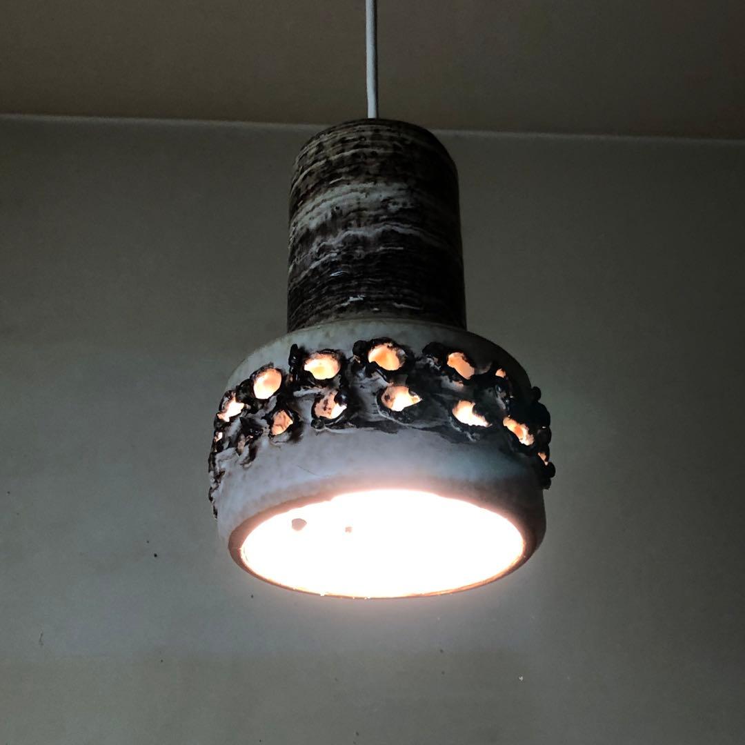 デンマーク　北欧ビンテージ　陶器ペンダントランプ(A)