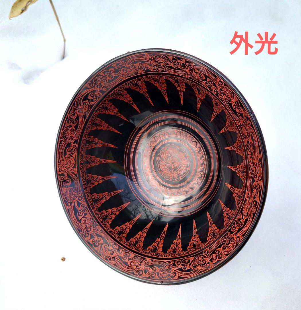 美術漆器　鳥獣蒟醤　きんま　アンティーク　細密　漆塗り　タイ・ミャンマー