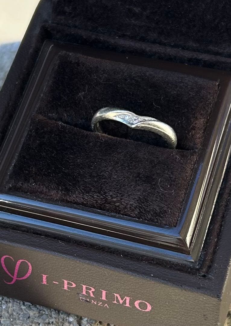 I-PRIMO プラチナ ウェーブリング ダイヤモンド　3g