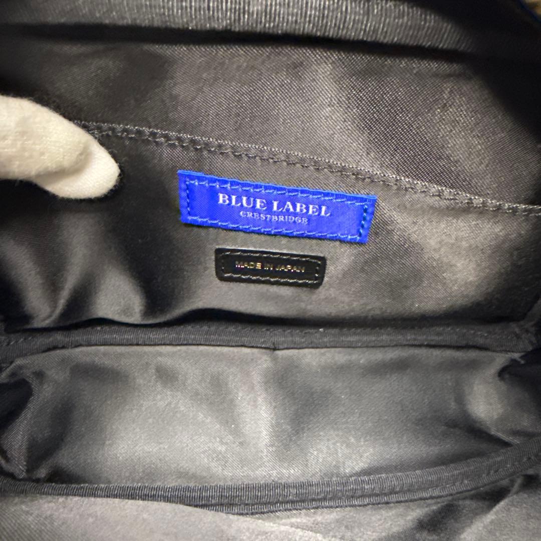 (美品)大人気、ブルーレーベル、カメラバッグ、オールレザー、シボ革、人気色、金